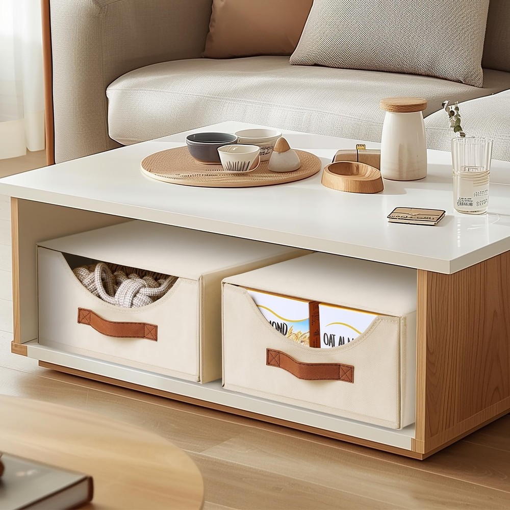 Stackable Storage Drawers - Large Collapsible Storage Bins with Drawers, 4 Pa...