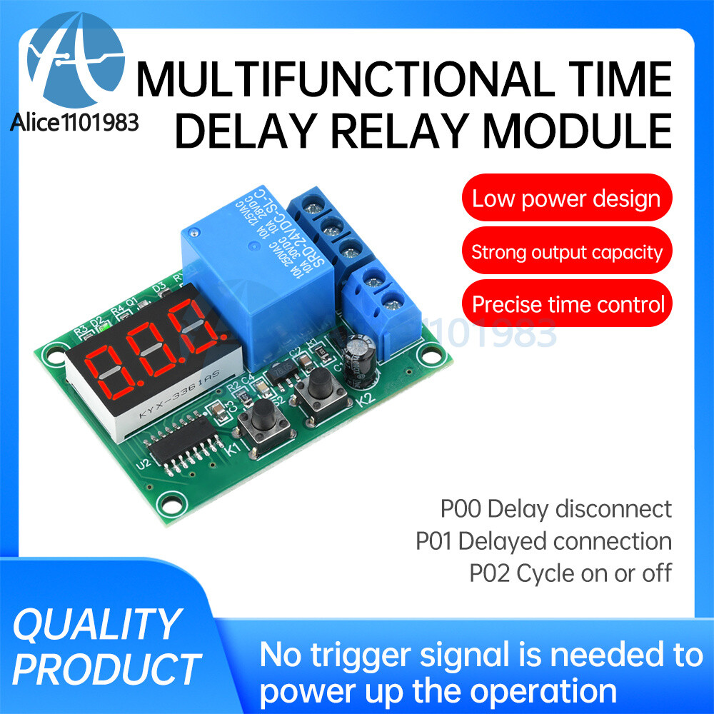 DC 12V 24V Multifunction LED Digital Time Delay Relay Cycle Timer Module Switch