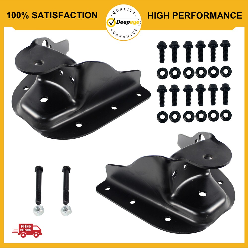 2PCS For Chevy K1500 GMC K2500 Rear Leaf Spring Forward Leaf Spring Bracket Kit