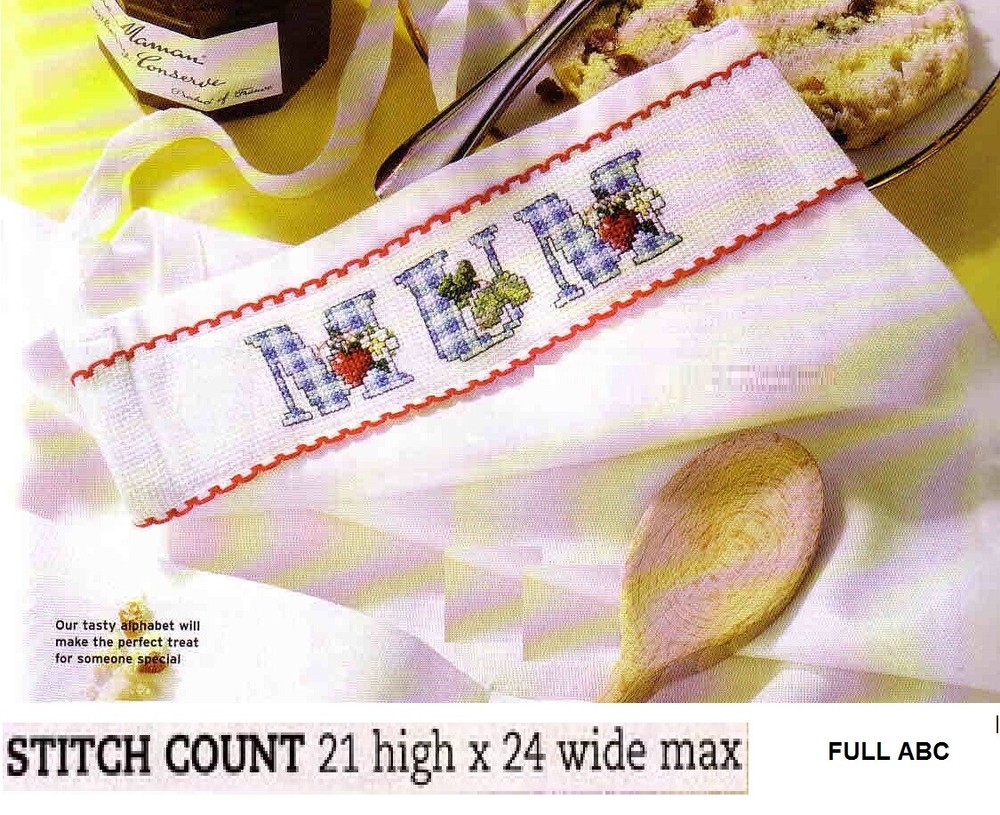 CHERRY & BERRY ABC   CROSS STITCH PATTERN ONLY   EQ -  SS