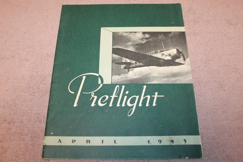 Original WW2 U.S. Army Air Forces "Preflight" Aviation Cadets April 1943 Booklet