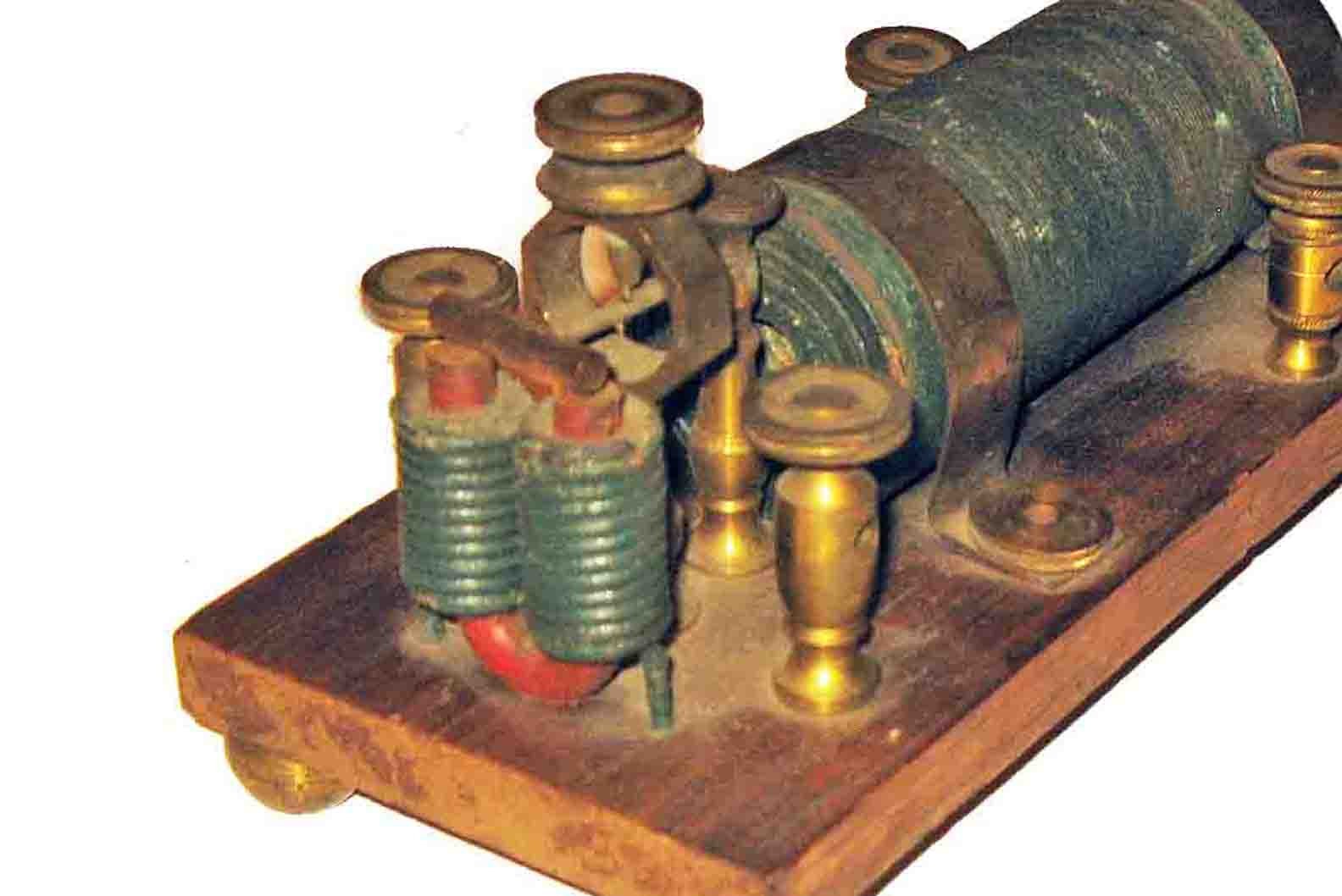 RARE c1845 DANIEL DAVIS Jr Boston QUACK MEDICAL ELECTRICAL COIL /BRASS BALL FEET