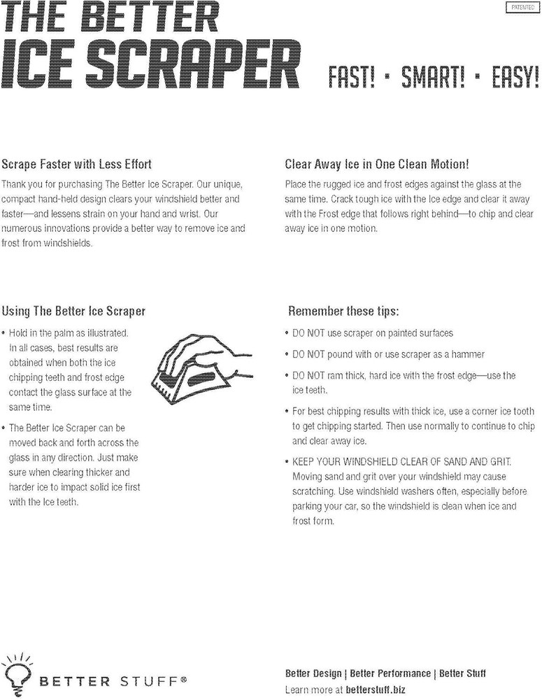 The Ultimate Ice Scraper: Patented Shape Shifting Design, Ergonomic & Compact