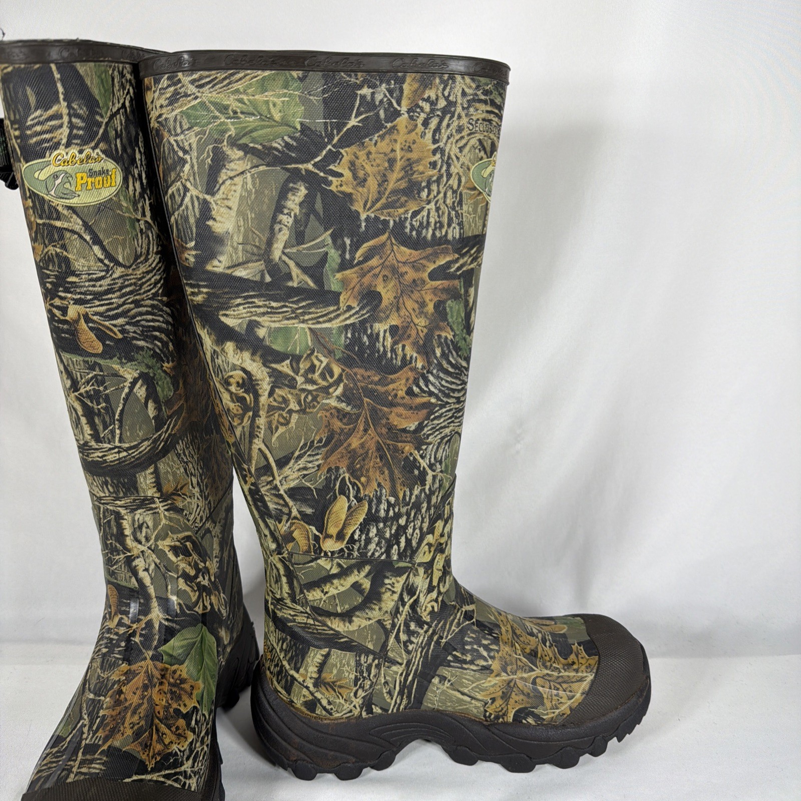 Cabela's Rubber Hunting Snake Proof Muck Boots Camo Mens 7 M Waterproof 83-0774