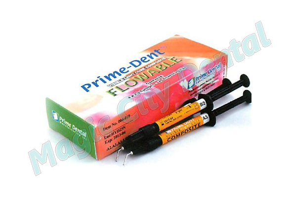 Dental VLC Light Cure Flowable Composite 4 Syringe Kit - Assorted Shades