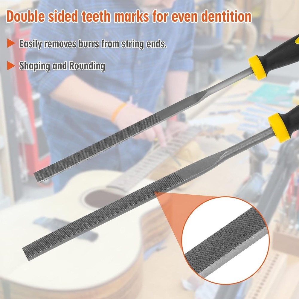 GUITAR Fret End Dressing File Set 2PCS Luthier Tool for Sharp Frets