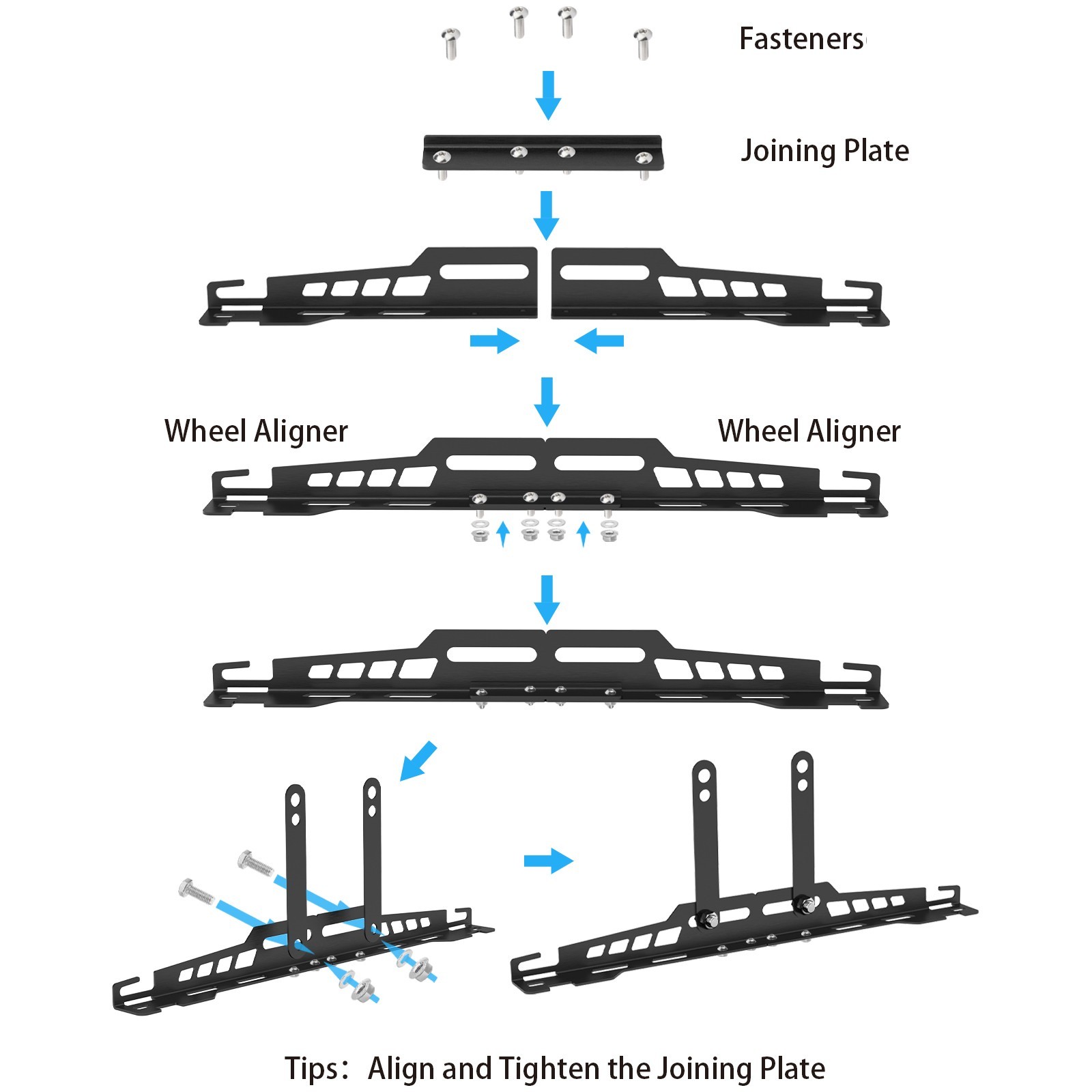 Upgraded Wheel Toe Alignment Tool Plate Kit Heavy Duty w/Tape Measures - 2Pcs