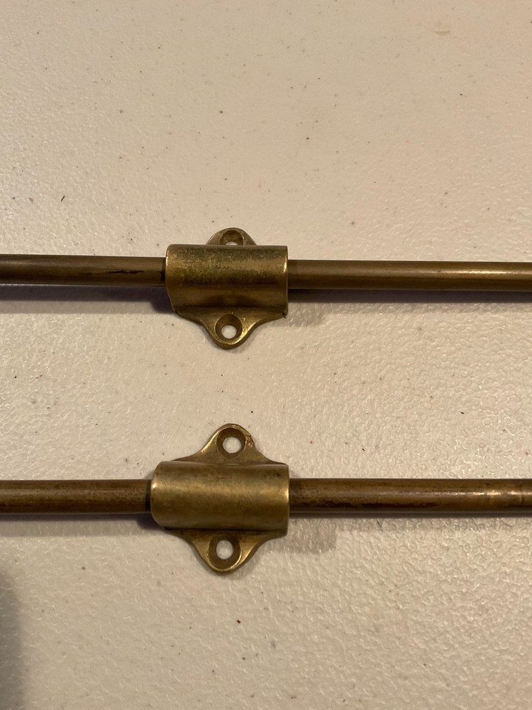 Antique Victorian Solid Brass Double Door Bolt Lock Set