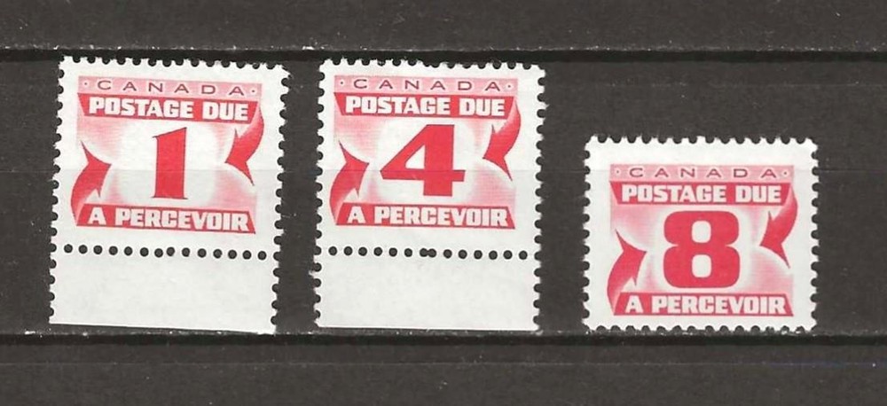 CANADA - THREE DIFFERENT MNH POSTAGE DUE STAMPS - S482