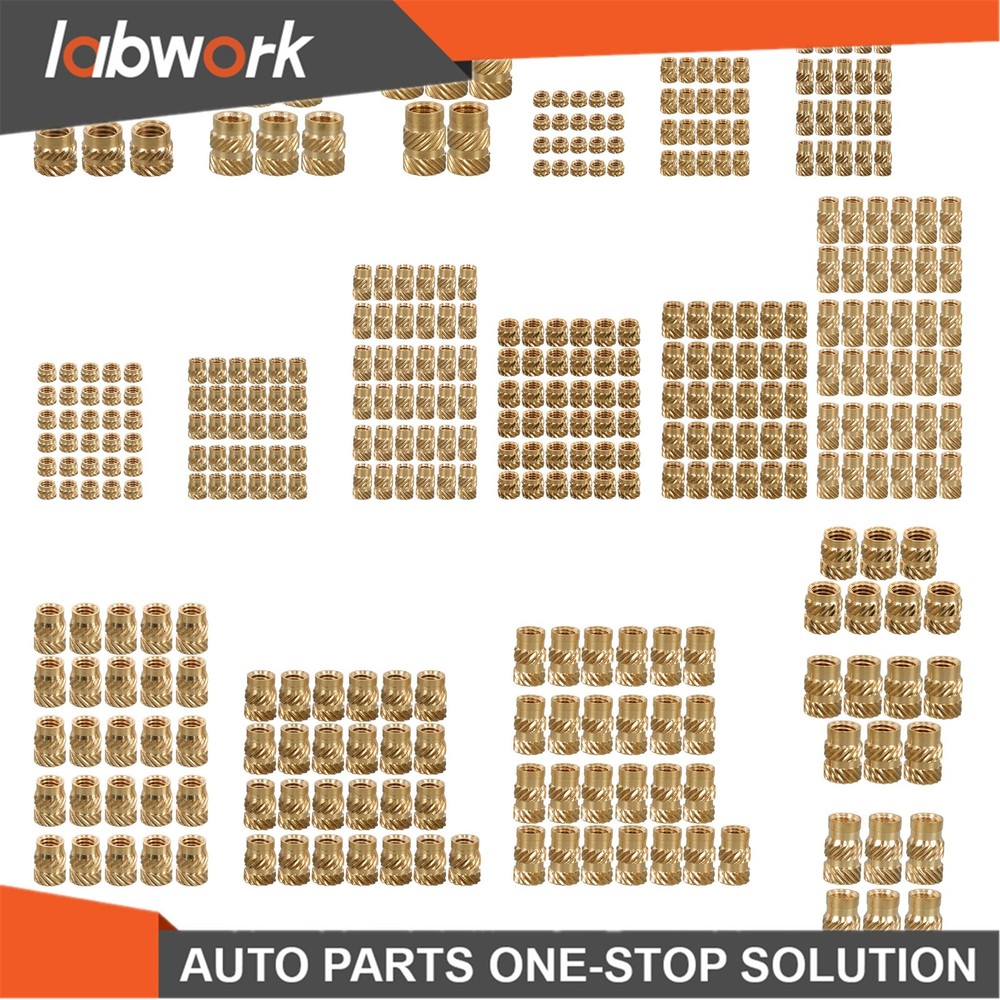 Labwork 350Pcs Threaded Inserts M2-M6 Female Thread Metric Knurled Nuts