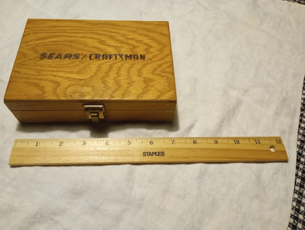 Sears Craftsman Hinged Wooden Tool Box