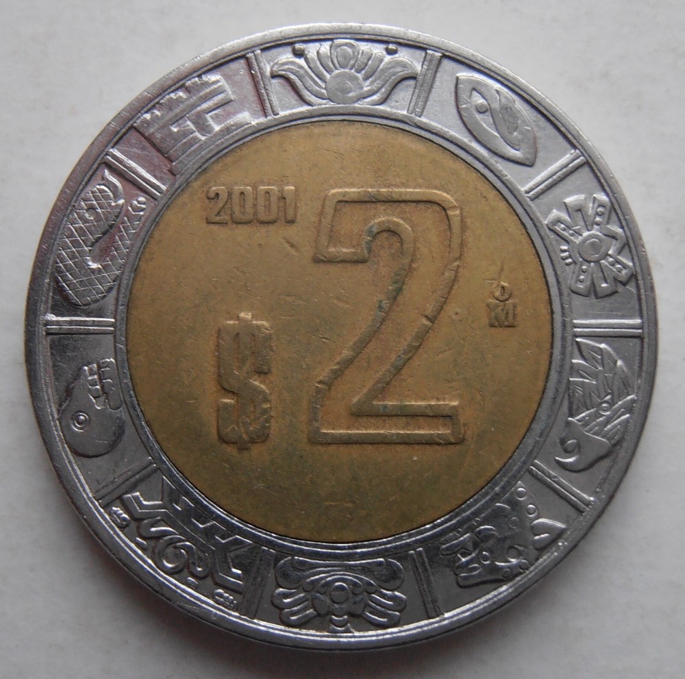 MEXICO 2 PESOS 2001
