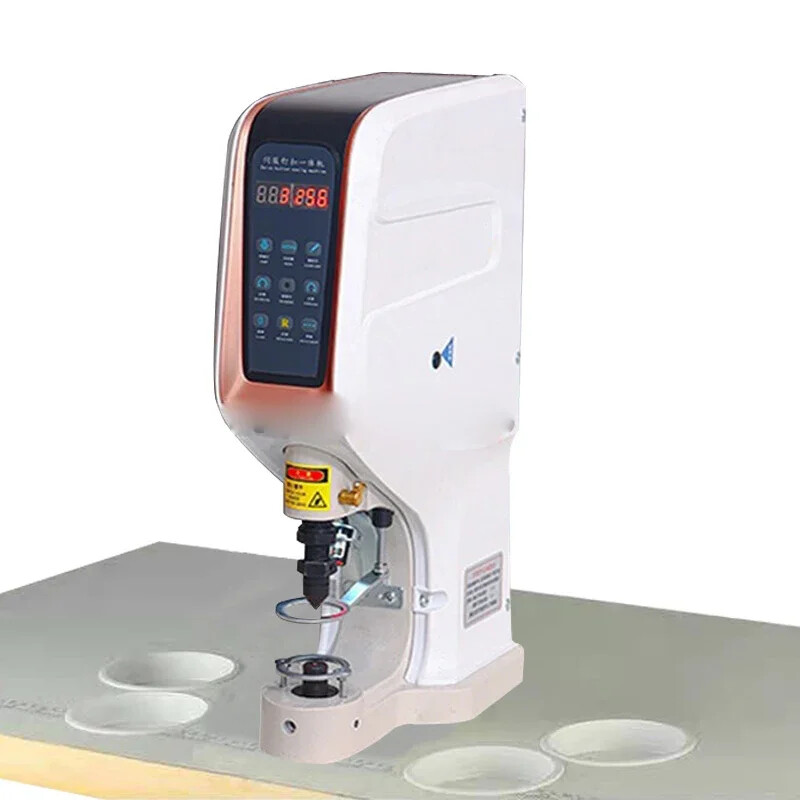 Automatic Buttoning Machine Motorized Big White Button Nail Button Machine