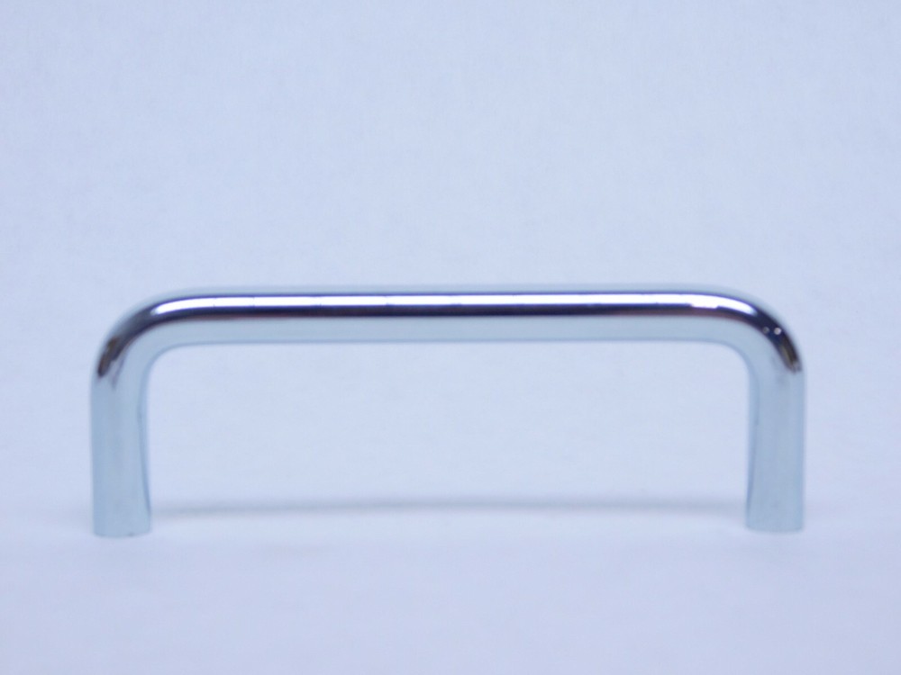 2 -Stanley Wire Pulls Bright Chrome 4483-1/2 3-1/2"cc Solid Brass Cabinet Drawer