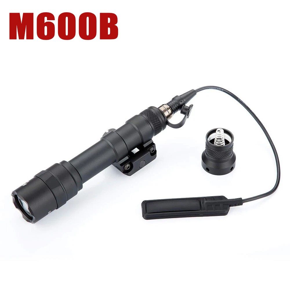 M600B Light LED Flashlight w/ Tail Switch Controller Rifle Light For M600B Metal