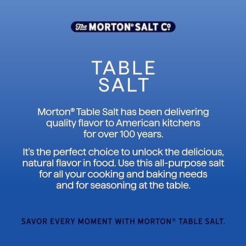 Morton Plain Salt, Non-Iodized, 26oz, 2-Pack, All-Purpose