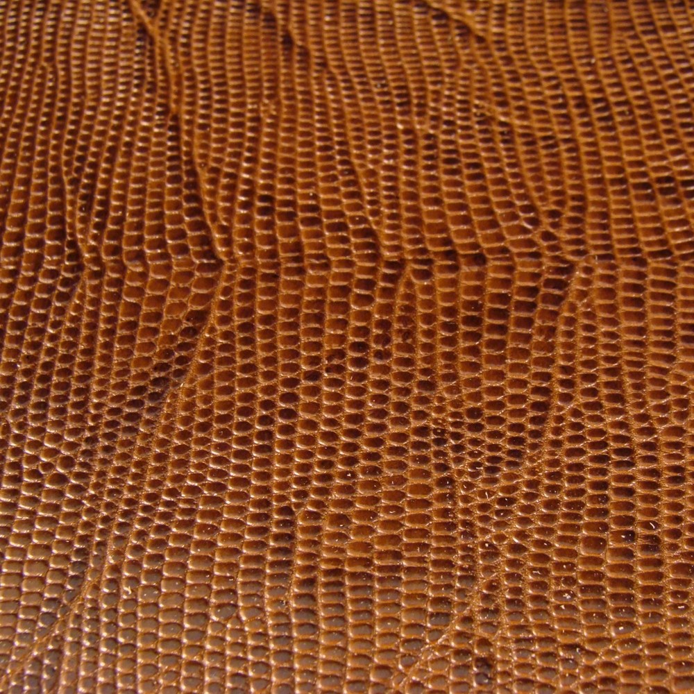 Leather Wrap Blank -Lizard Belly Cognac FREE SHIP 002128