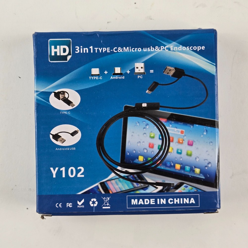 7mm HD Snake Endoscope Borescope Inspection Camera for USB Type C Android PC