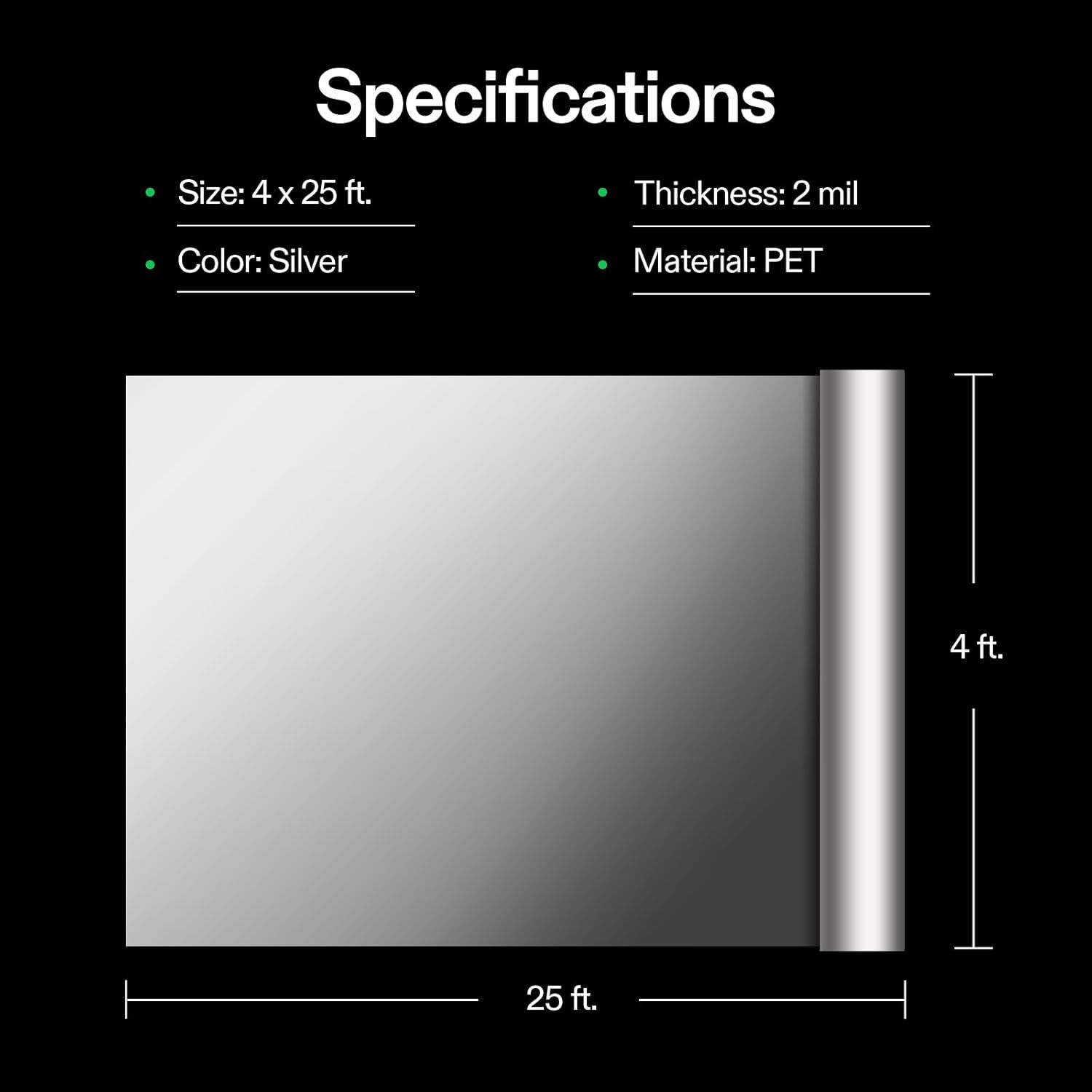 VIVOSUN 4x20ft/4x50ft/4x100ft Highly Reflective Mylar Film Roll Grow Room 2 Mil