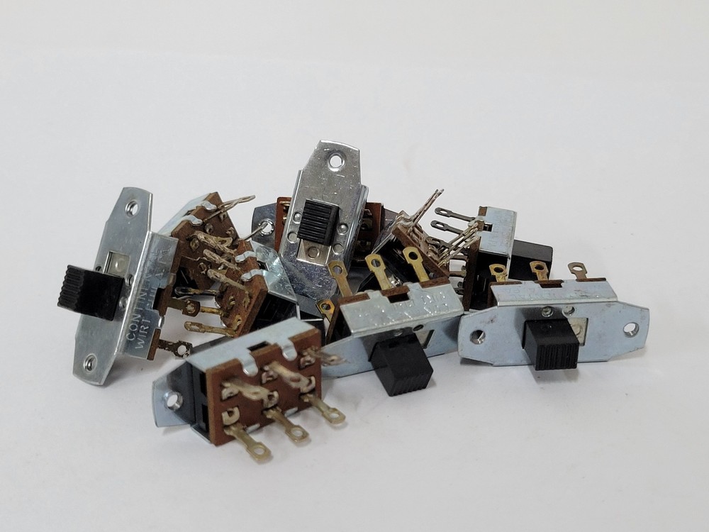 10X Continental  DPST slide switch .5 A 125V AC DC