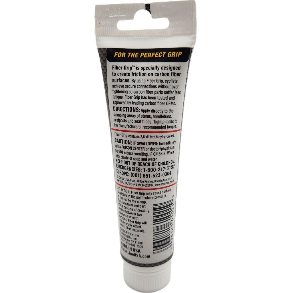 Finish Line Fiber Grip Carbon Assembly Gel Paste for Bicycle 1.75oz (50g) Tube