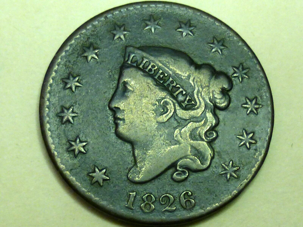 1826  LARGE CENT  FINE