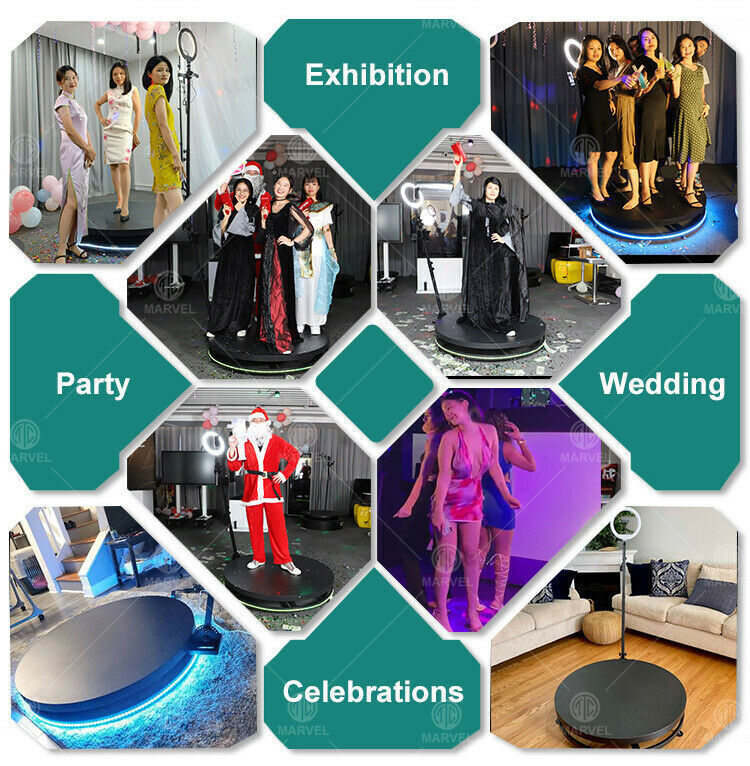 360 Photo Booth Video Booth Platform Automatic Spinner Motorized Wedding Party
