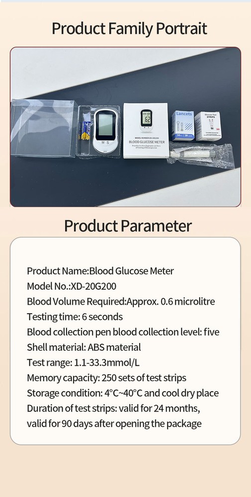 Fully Automatic Blood Glucose Meter - Home Diabetes Testing Kit