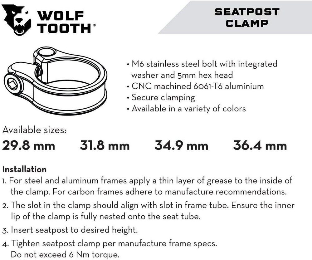 Precision-Machined Seatpost Clamp