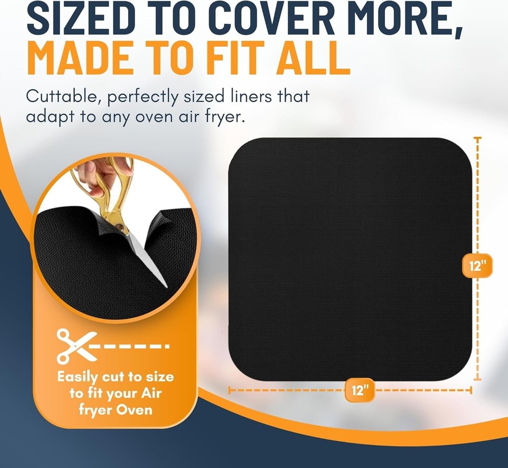 Versatile Reusable Toaster Liners 2 Pack - Simple Cleanup & Cooking Efficiency