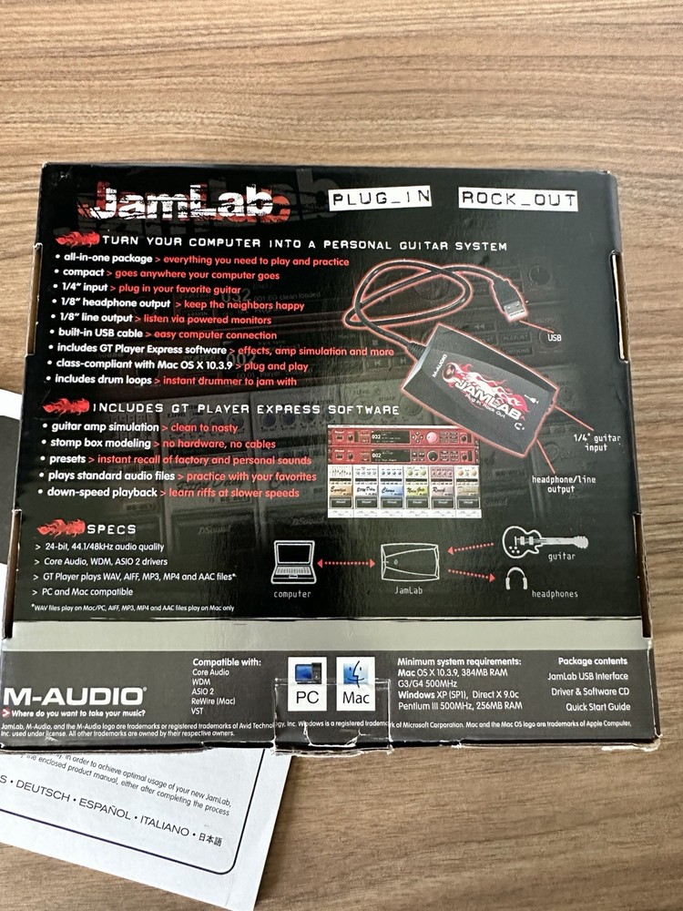 M-audio JamLab USB Guitar Interface