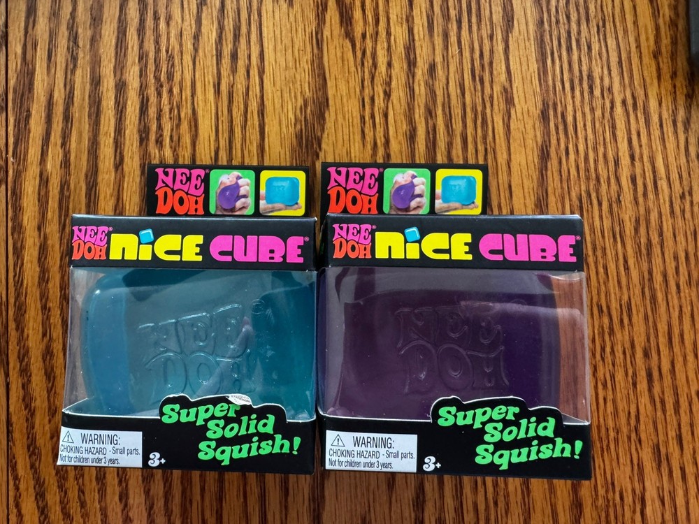 2 NIB Nee Doh NICE CUBE Squishy NeeDoh 🇺🇸 Shipping