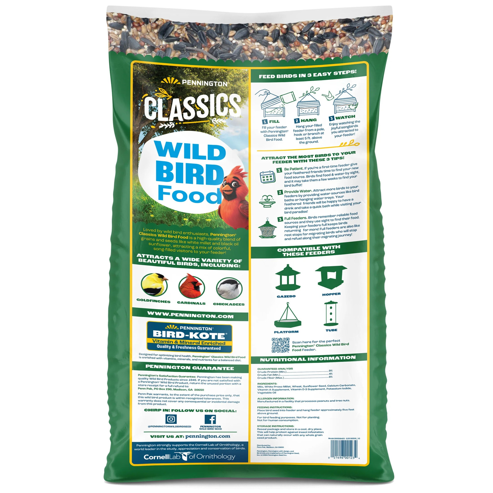 Classic Wild Bird Feed and Seed, 40 Lb. Bag, 1 Pack