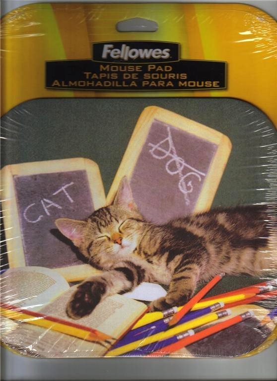 Fellowes Mouse Pad Chalkboard Cat New In Package