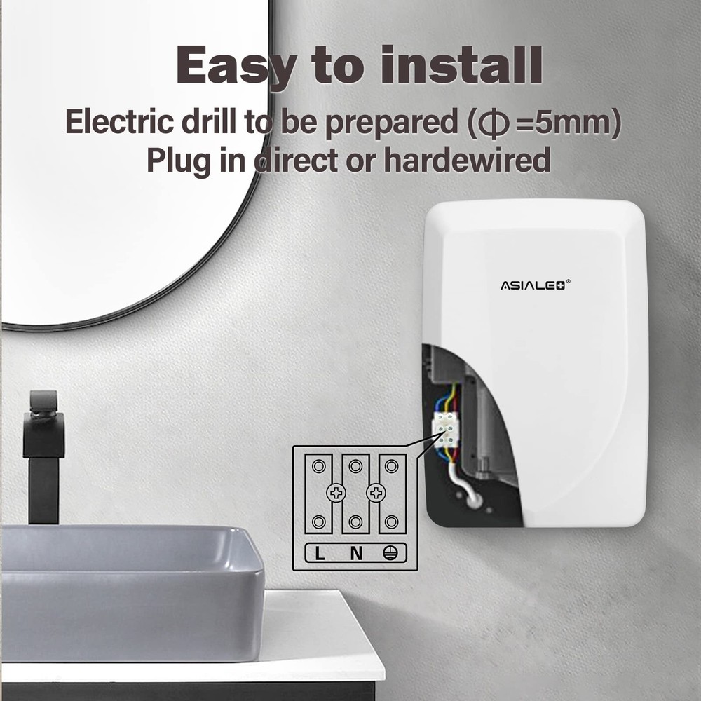 Hand Dryer for Bathroom Commerical, ADA Compliant Thin Automatic Electric Plu...