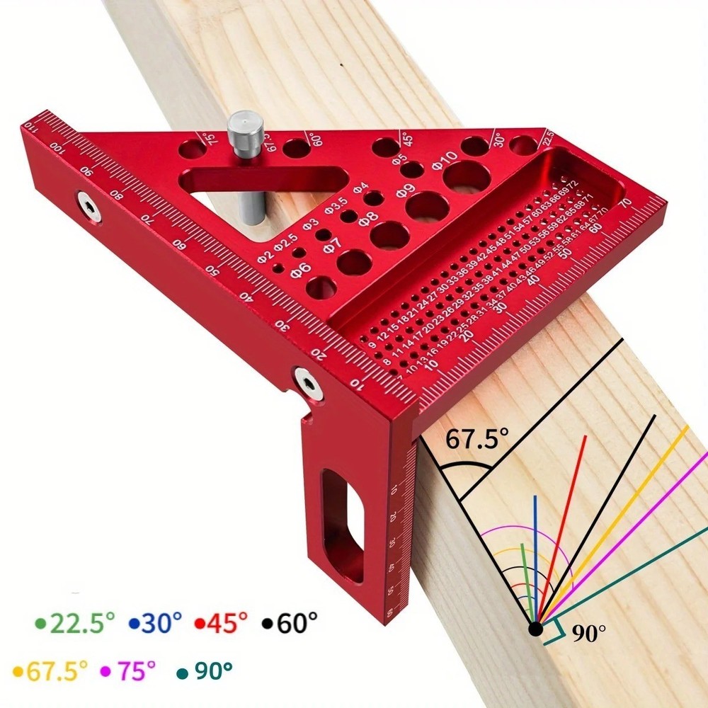 Angle Ruler Measuring Tool Square Protractor Woodworking Miter Triangle Ruler UK
