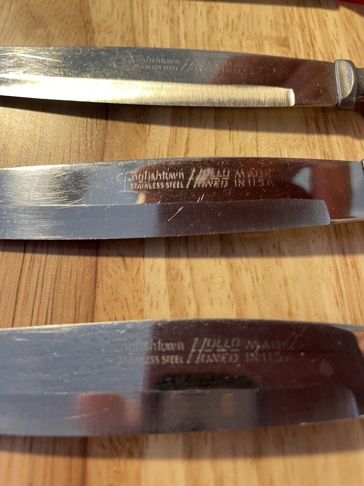 Bakelite Catalin Inlaid Teardrop Cherry Red Butterscotch Flatware 24 pc