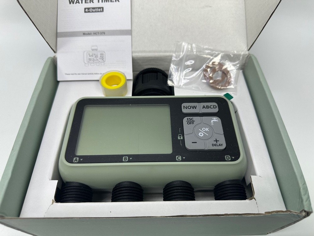 Smart Sprinkler Timer Programmable Water Timer for Garden Irrigation Auto 4 Zone