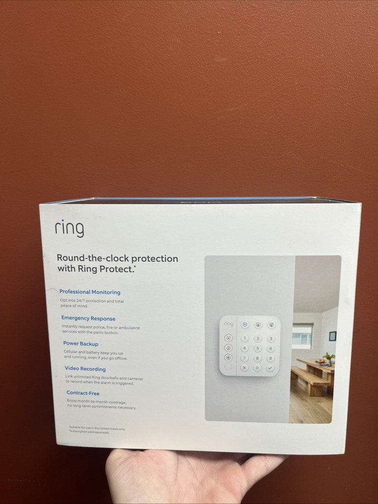 New Ring Alarm 8 Piece Kit 2nd Generation Home Security System - White