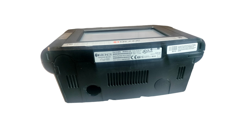 Kronos Intouch 9000 Time Clock with TouchScreen Barcode 8609000-028