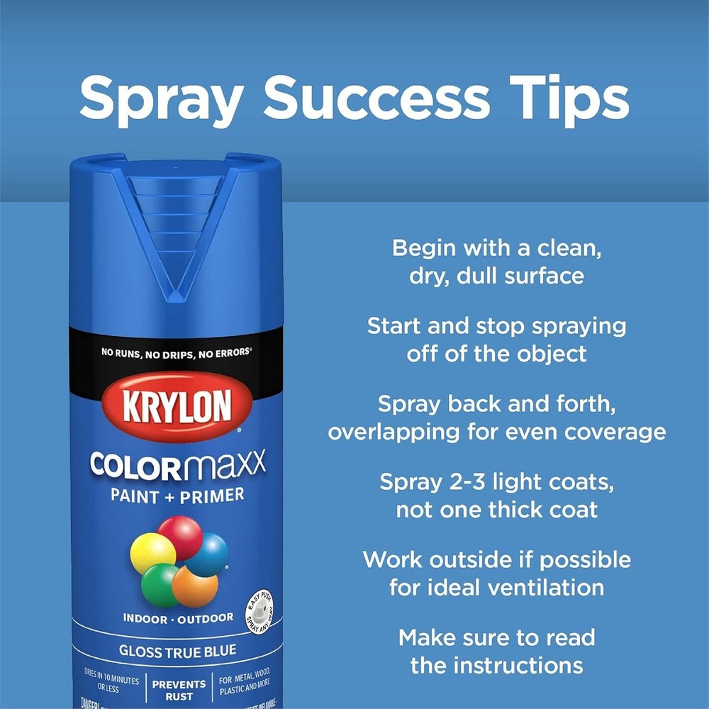 Versatile 12oz Gloss Red Spray Paint & Primer - Rust Protection for All Surfaces