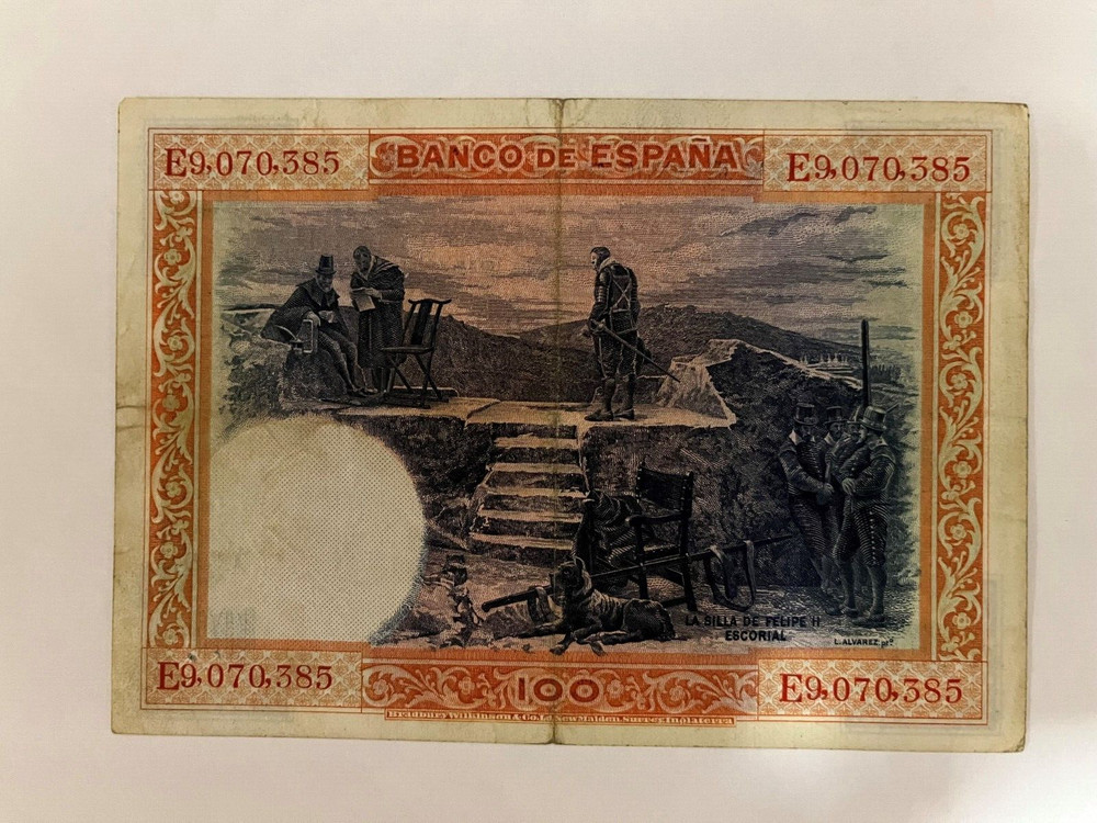 1925 Spain 100 Pesetas - World Banknote