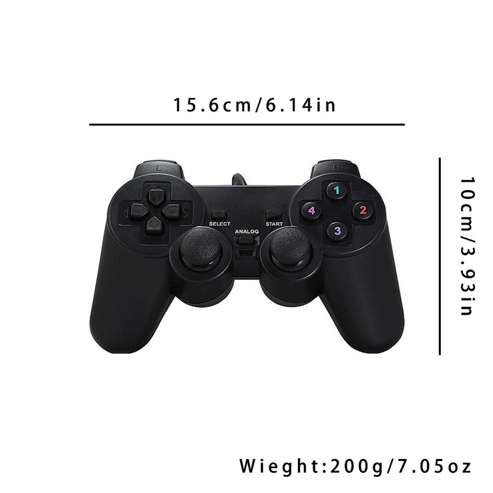 US 1-2 Pack USB 10 KEYS SHOCK2 CONTROLLER PC GAME PAD Fine