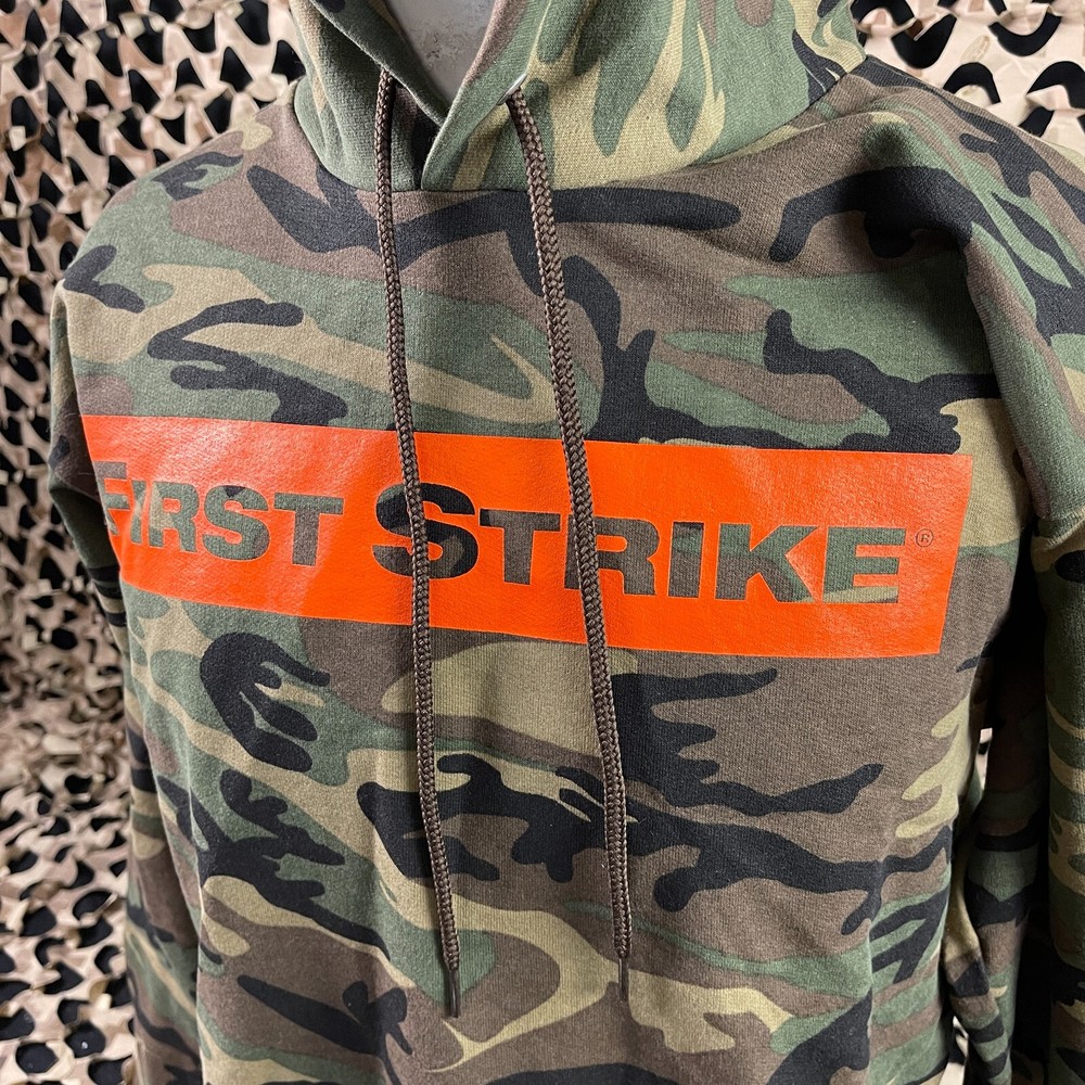 New First Strike Pull Over Hooded Sweatshirt - Camo - Medium