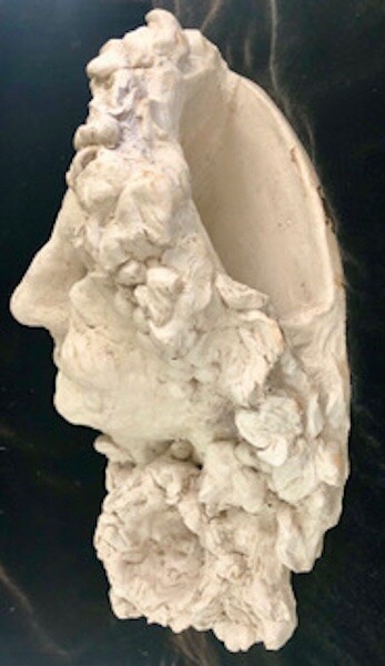 Rare Classical 3D Portrait Plaster Head Statue