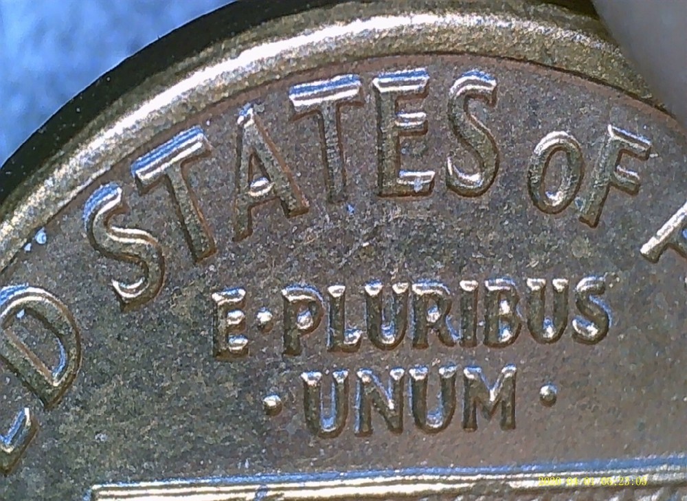 1992-P Lincoln Memorial Penny Split Plating Error Coin