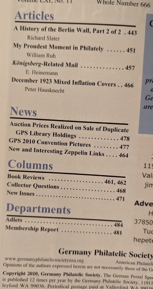 German Postal Specialist Nov 2010 History Berlin Wall-Part 2 Of 2