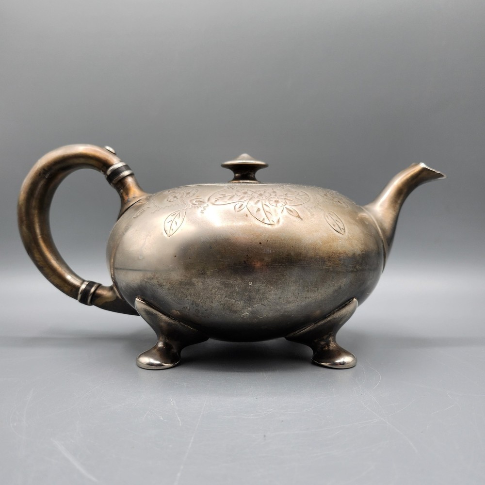 Vintage Pewter Teapot - Signed