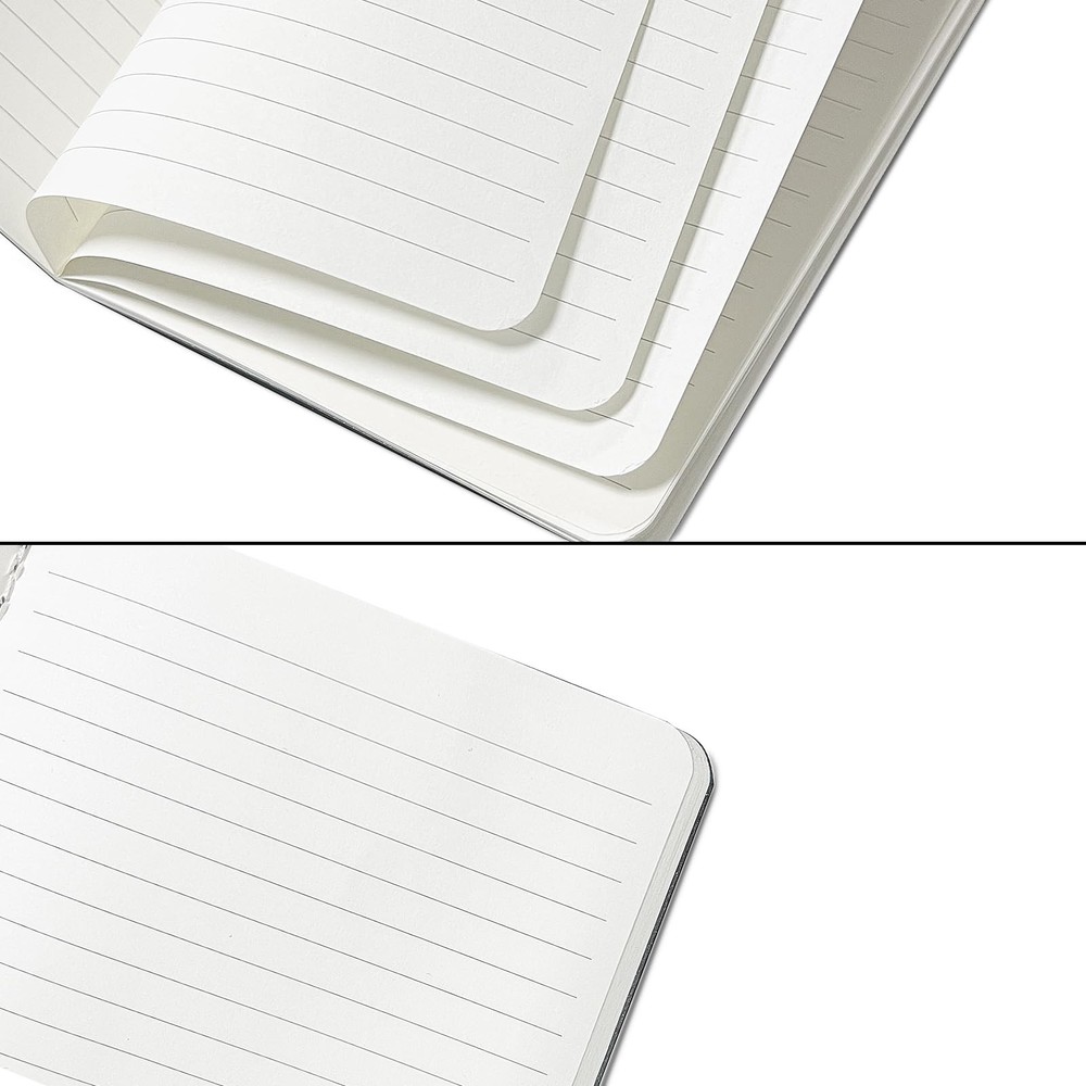 3pack Pocket notebook Small Journal Mini notepad, Black Soft Cover, 4 x 5.5 i...