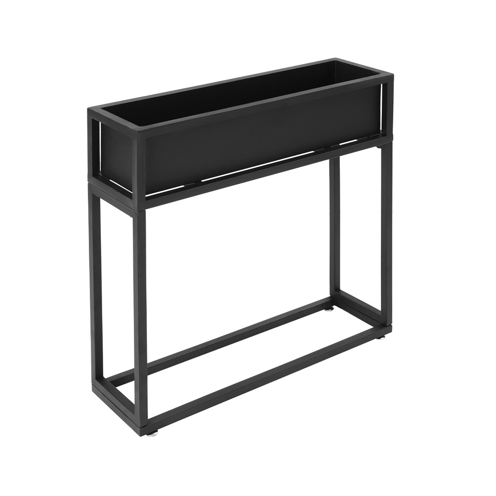 28*8*28" Elevated Planter Box Tall Rectangular Planter Garden Plant Stand Black